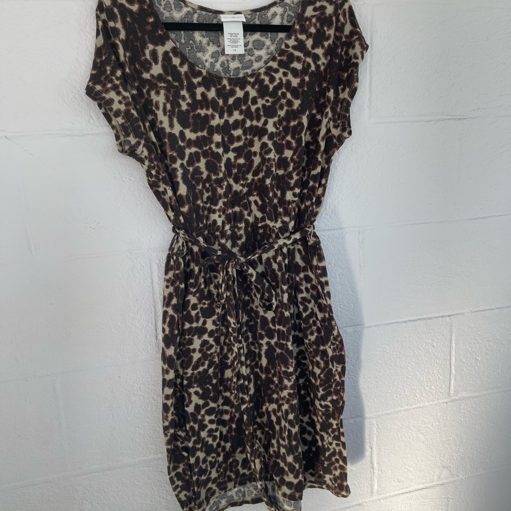 Jaclyn Smith Brown and Black Mini Dress
